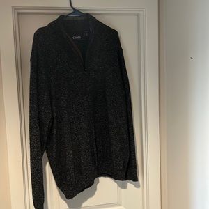 Chaps Men’s extra extra-large (XXL) Black Quarter Zip Sweater
